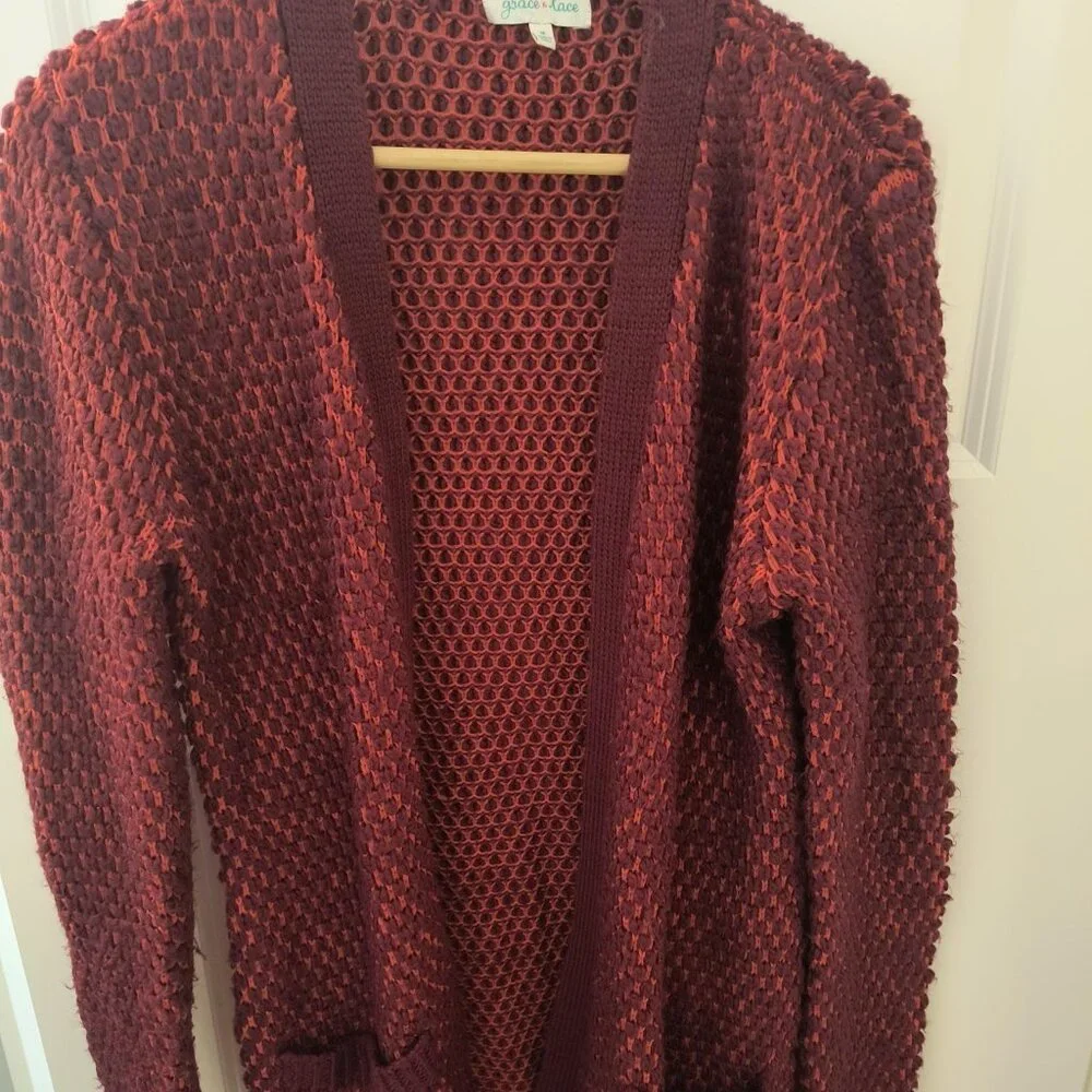 ✨ 3 for‎ $15 SALE ✨Grace & Lace cardigan - Sz Medium - Picture 4 of 5
